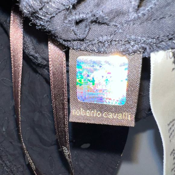 Roberto Cavalli Sequined Patchwork High Low Top Size EU 40 - Picture 4 of 14